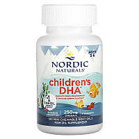 Риб'ячий жир для дітей, Children's DHA, Nordic Naturals, вік 3-6 років, полуниця, 180 міні-жувальних м'яких гелів