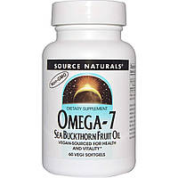 Омега 7 обліпиха, Omega-7, Seabuckthorn Oil, Source Naturals, 60 капсул