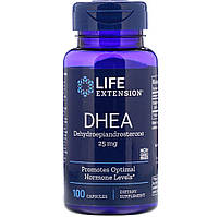 Дегідроепіандростерон, DHEA, Life Extension, 25 мг, 100 капсул