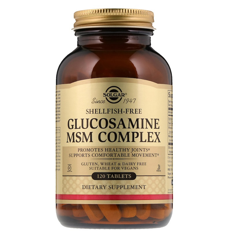Глюкозамін МСМ комплекс, Glucosamine MSM, Solgar, 120 таблеток, фото 1