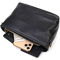 Элегантная дамская сумочка, Сумка на плечо из натуральной кожи Vintage Черная