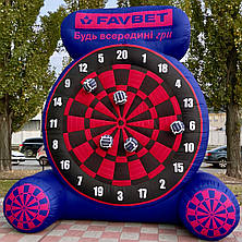 Надувний дартс інтерактивна гра з логотипом для заходів і промоакцій 4 метри, фото 3