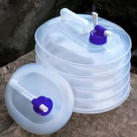 Складная канистра для воды на 15 литров· Походная туристическая емкость бутыль с краном для воды и жидкостей