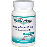Фолат, 5-MTHF, QuatreActiv Folate, Nutricology, 90 капсул