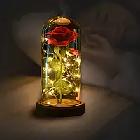 Троянда в колбі з LED підсвічуванням