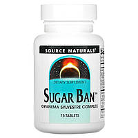 Засіб для зниження цукру в крові, Sugar Ban, Source Naturals, 75 таблеток