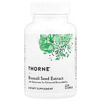 Брокколі, Broccoli Seed Extract, Thorne, екстракт насіння, 60 вегетаріанських капсул