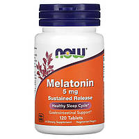 Мелатонін, Melatonin, Now Foods, 5 мг, 120 таблеток