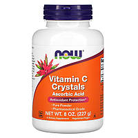 Вітамін С, Vitamin C, Now Foods, кристали, 227 г