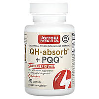 Пірролохінолінхінон і убіхінол, Ubiquinol, QH + PQQ Absorb, Jarrow Formulas, 60 капсул