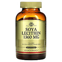 Соєвий лецитин, Soya Lecithin, Solgar, 1360 мг, 180 капсул