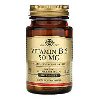 Вітамін В6, Vitamin B6, Solgar, 50 мг, 100 таблеток