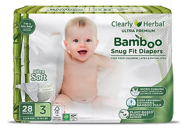 Підгузки дитячі Clealry Herbal Bamboo, розмір 3 (5,5-8 кг) 28 шт