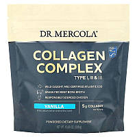 Колагеновий комплекс типів l, ll та lll, Collagen Complex, Dr. Mercola, ваніль, 5 г, 309 грам
