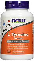 Тирозин, L-Tyrosine, Now Foods, 500 мг, 120 капсул