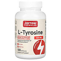 L- тирозин, L-Tyrosine, Jarrow Formulas, 500 мг, 100 капсул