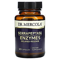 Серрапептаза, Serrapeptase Enzymes, Dr. Mercola, ферменти, 60 капсул