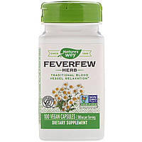 Піретрум дівочий, Feverfew Herb, Nature's Way, 380 мг, 100 веганських капсул