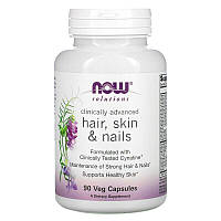 Вітаміни для волосся, нігтів та шкіри, Solutions, Clinically Advanced Hair, Skin & Nails, Now Foods, 90 вегетаріанських капсул
