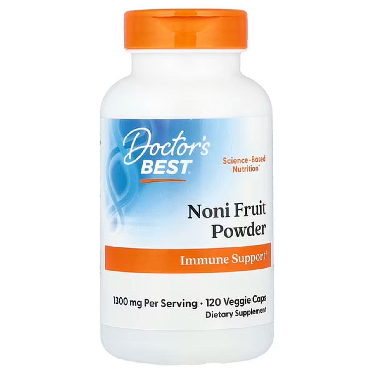 Ноні, Noni, Doctor's Best, порошок із фруктів, 1300 мг, 120 вегетаріанських капсул (650 мг у капсулі), фото 1