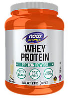 Сироватковий протеїн, Whey Protein, Now Foods, Sports, вершково-ванільний, 907 г