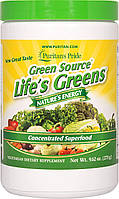 Суперфуд, Green Source Life's Greens, Puritan's Pride, порошок, 273 г