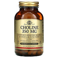Холін, Choline, Solgar, 350 мг, 100 капсул