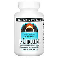Цитрулін, L-Citrulline, Source Naturals, 2000 мг, 60 таблеток (1000 мг у таблетці)
