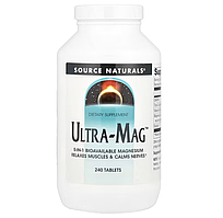 Магній (ультра), Ultra-Mag, Source Naturals, 240 таблеток