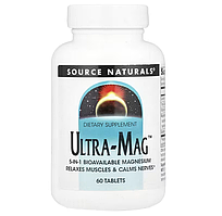 Магній (ультра), Ultra-Mag, Source Naturals, 60 таблеток