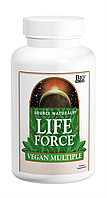 Мультивітаміни, Life Force Vegan Multiple, Source Naturals, веганські, баланс життєвих сил, 60 таблеток