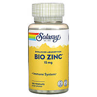Біо цинк, Bio Zinc, Solaray, 100 капсул