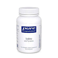 Йод та Тирозин, Iodine & Tyrosine, Pure Encapsulations, підтримка щитовидної залози, 120 капсул