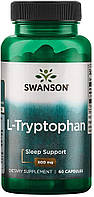 L-триптофан, L-Tryptophan, Swanson, 500 мг, 60 капсул