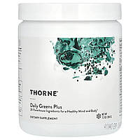 Суперфуд, Daily Greens Plus, Thorne, для здоров'я розуму та тіла, 204 г