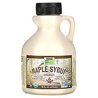 Кленовий сироп, Maple Syrup, Now Foods, Real Food, органік, клас A, темний колір, 473 мл