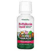 Вітаміни для дітей, Children's Multi-Vitamin, Nature's Plus, Animal Parade, ягідний смак, 236.56 мл.