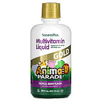 Вітаміни для дітей, Multi-Vitamin & Mineral, Nature's Plus, Animal Parade, ягідний смак, 887,10 мл.