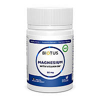 Магній і вітамін В6, Magnesium with Vitamin B6, Biotus, 60 таблеток