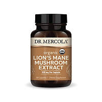 Їжовик гребінчастий, Lion's Mane Mushroom, Dr. Mercola, органік, екстракт, 500 мг, 30 капсул