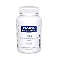 ДГЕА, DHEA, Pure Encapsulations, підтримка імунітету, спалювання жиру, гормонального балансу та емоційного благополуччя, 5 мг, 180