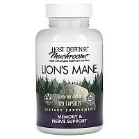 Їжовик Гребінчастий, Lion's Mane, Fungi Perfecti, Host Defense, підтримка пам'яті та нервів, 1 г, 120 вегетаріанських капсул
