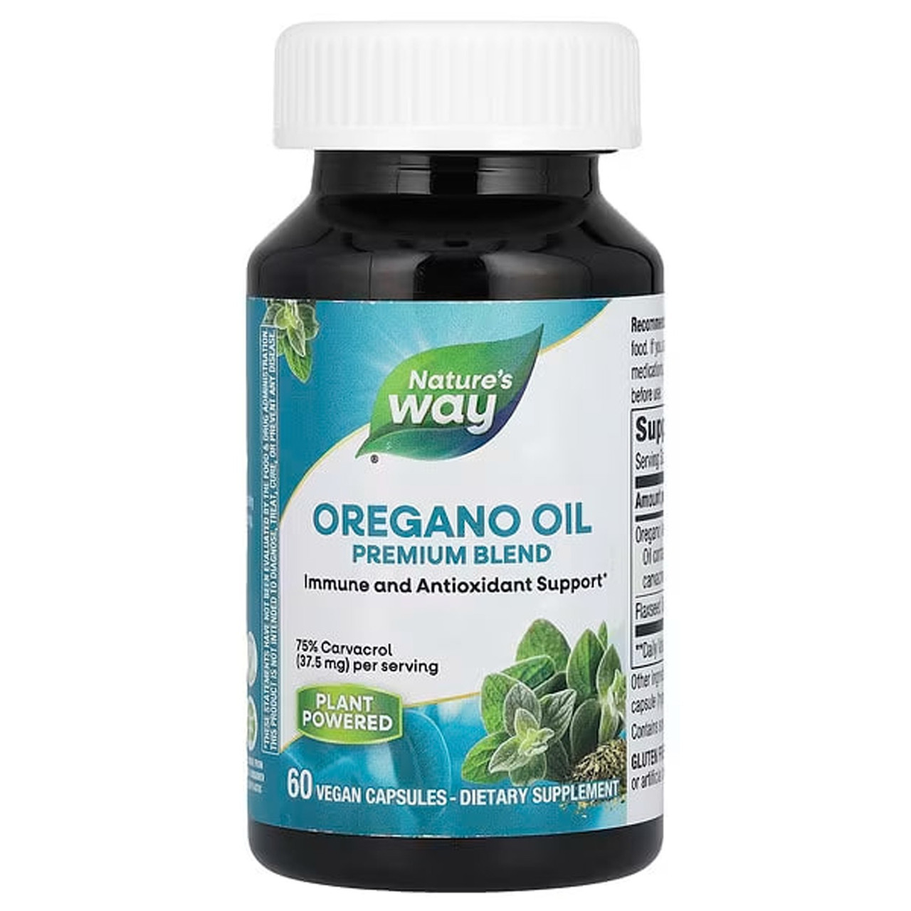 Олія орегано, Oregano Oil, Nature's Way, преміальна суміш, 60 веганських капсул, фото 1