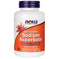 Аскорбат натрію, Sodium Ascorbate, NOW Foods, буферизований порошок, 227 г