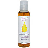 Ланолін рідкий, Liquid Lanolin, NOW Foods, Solutions, 118 мл