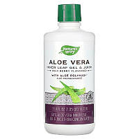 Алое вера, Aloe Vera, Nature's Way, гель і сік внутрішнього листя з алое, дика ягода, 1 літр