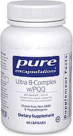 B-комплекс плюс, Ultra B-Complex with PQQ, Pure Encapsulations, для підтримки здоров'я нервів, клітин, метилювання та мітохондрій,