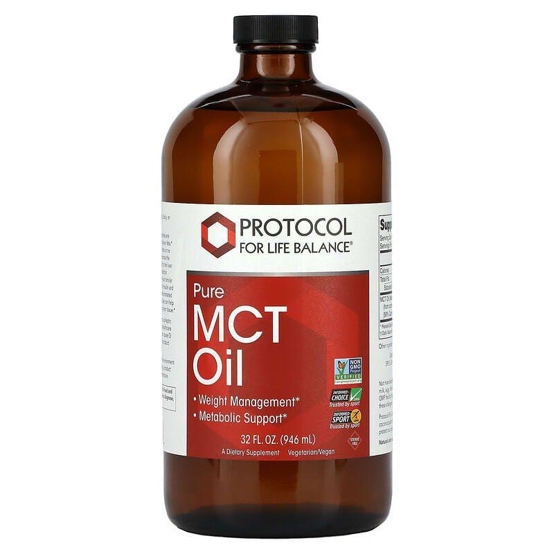 Олія MCT, Pure MCT Oil, Protocol for Life Balance, чиста, 946 мл, фото 1