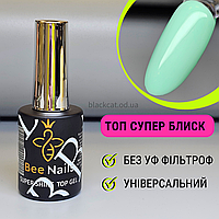 Топ без липкого шару для гель-лаку глянець 4 тижні SUPER SHINE Top Bee nails 15 мл