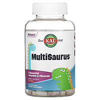 Мультивітаміни і мінерали для дітей, MultiSaurus Vitamins & Minerals, KAL, Dinosaurs, смак ягід, апельсина і винограду, 90